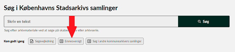 Skærmbillede fra Arkivfinder