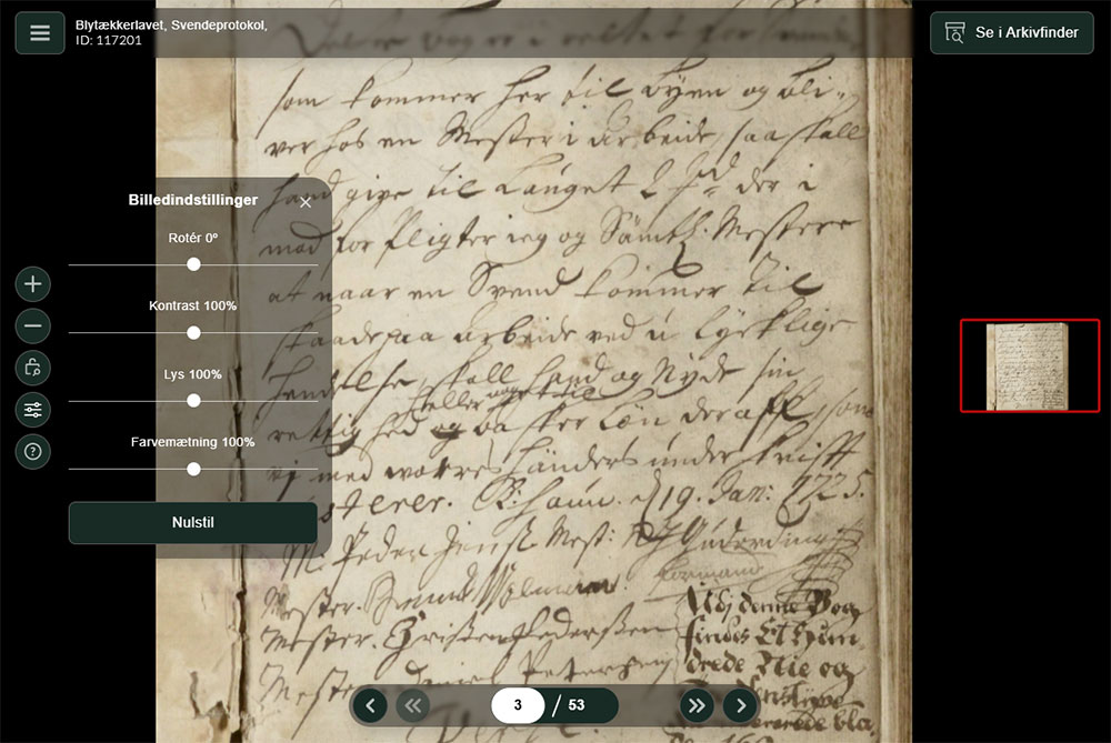 Skærmbillede fra Kildeviseren